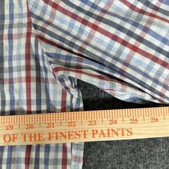 J Crew Shirt Mens XL White Plaid Slim Flex Washed Long Sleeve Button Down Adult - Picture 7 of 7